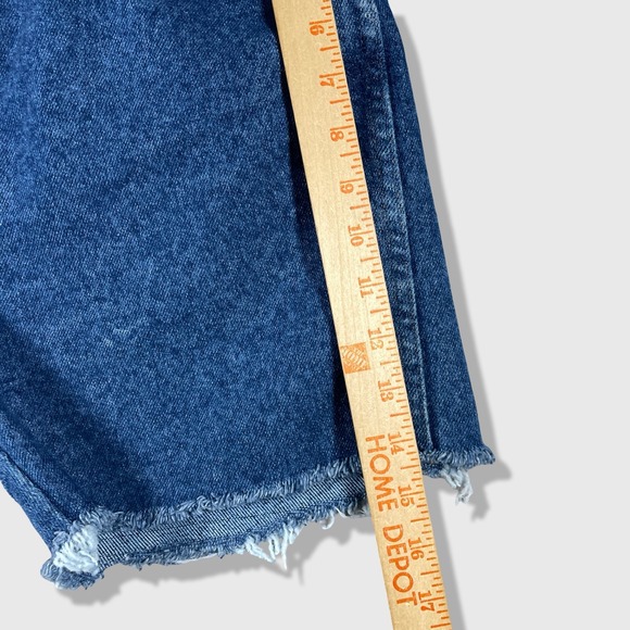 Wrangler Denim Cutoff Short Shorts Mens 32 Blue Vintage Western Raw Hem Cowboy - Picture 7 of 8